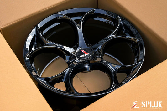Side profile of SC-07M concave forged wheel for C8 Corvette Z51, custom 20x11 fitment.