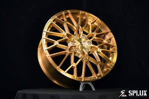 Lip detail on SF-10 polished forged wheel, 22x8.5 setup for custom F150