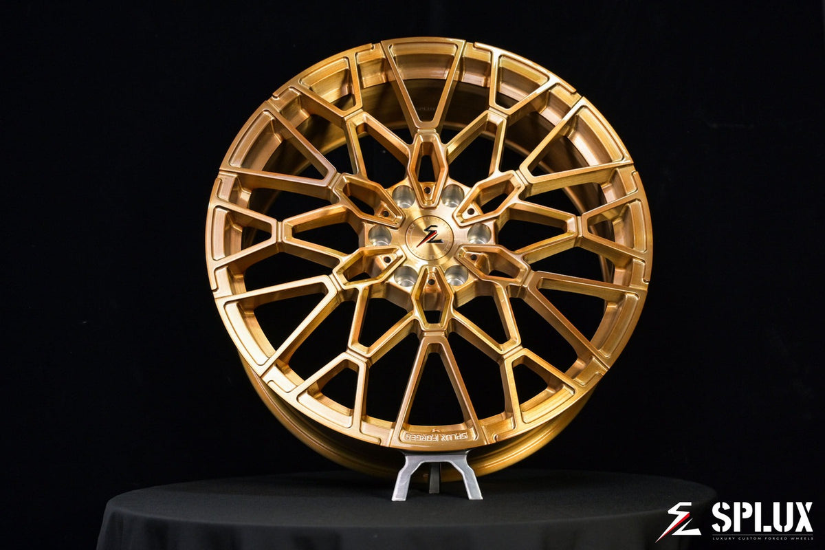 Rear angle showcasing SF-10 forged wheels on 2025 F150 Lightning, aggressive fitment