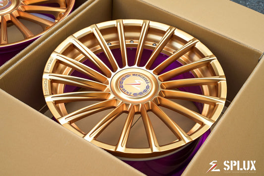 Side profile of SL-C23 multi spoke forged wheels for Mercedes GLE 450