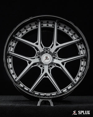 Side profile showcasing SD-02 22-inch forged wheels for Tesla Model X facelift build