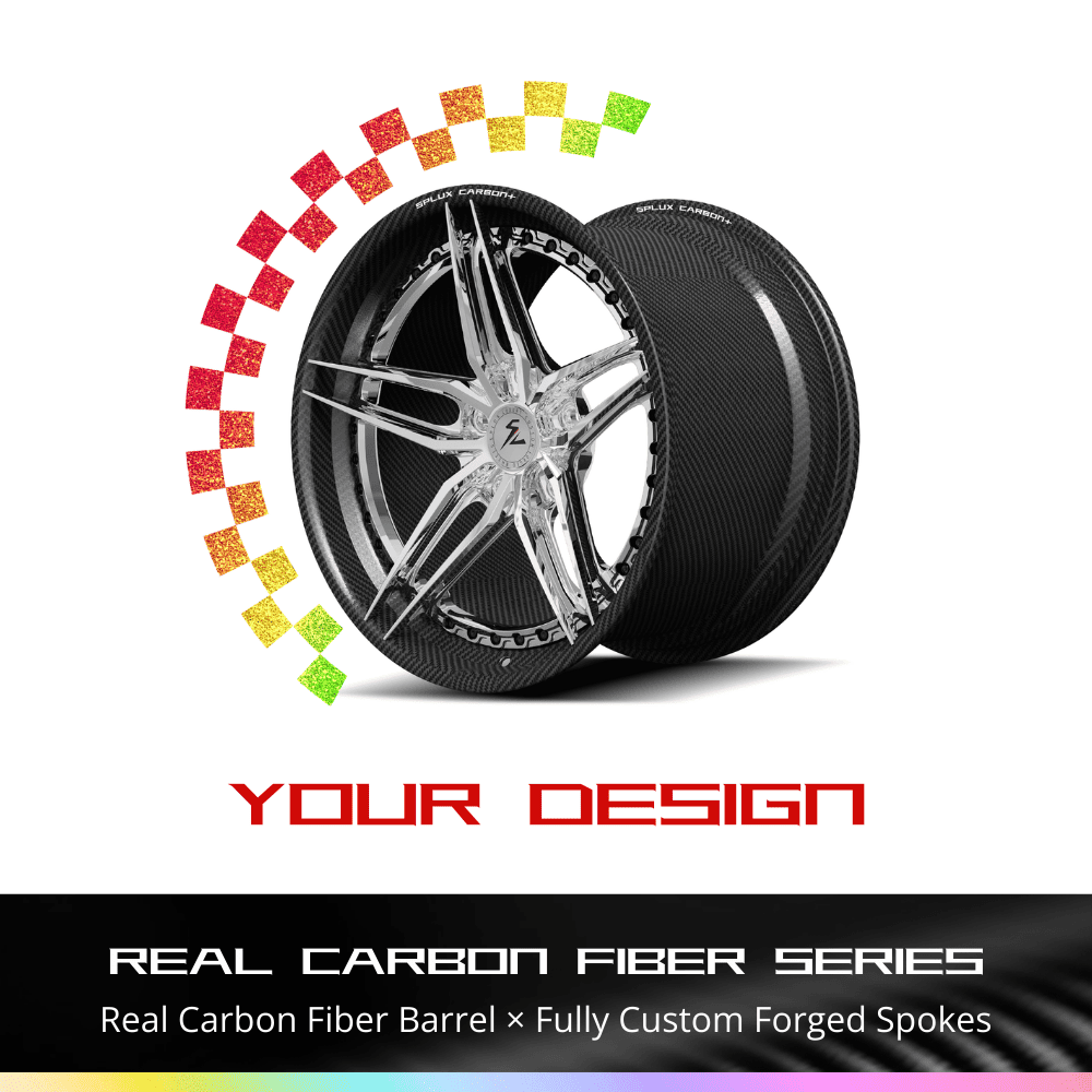 RCF-01 real carbon fiber forged wheels lightweight deep dish concave - custom rims