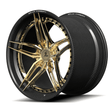 RCF-01 polished frozen gold carbon fiber forged wheels for 2022 Mustang - aftermarket alloys
