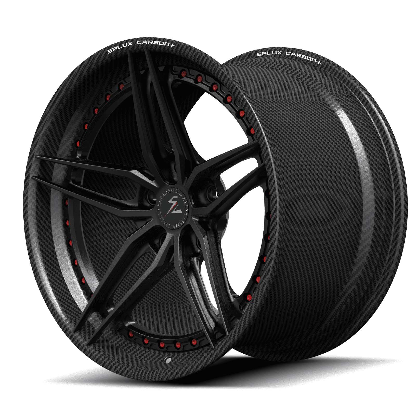 RCF-01 satin black carbon fiber forged wheels for Ford Mustang - lightweight rims