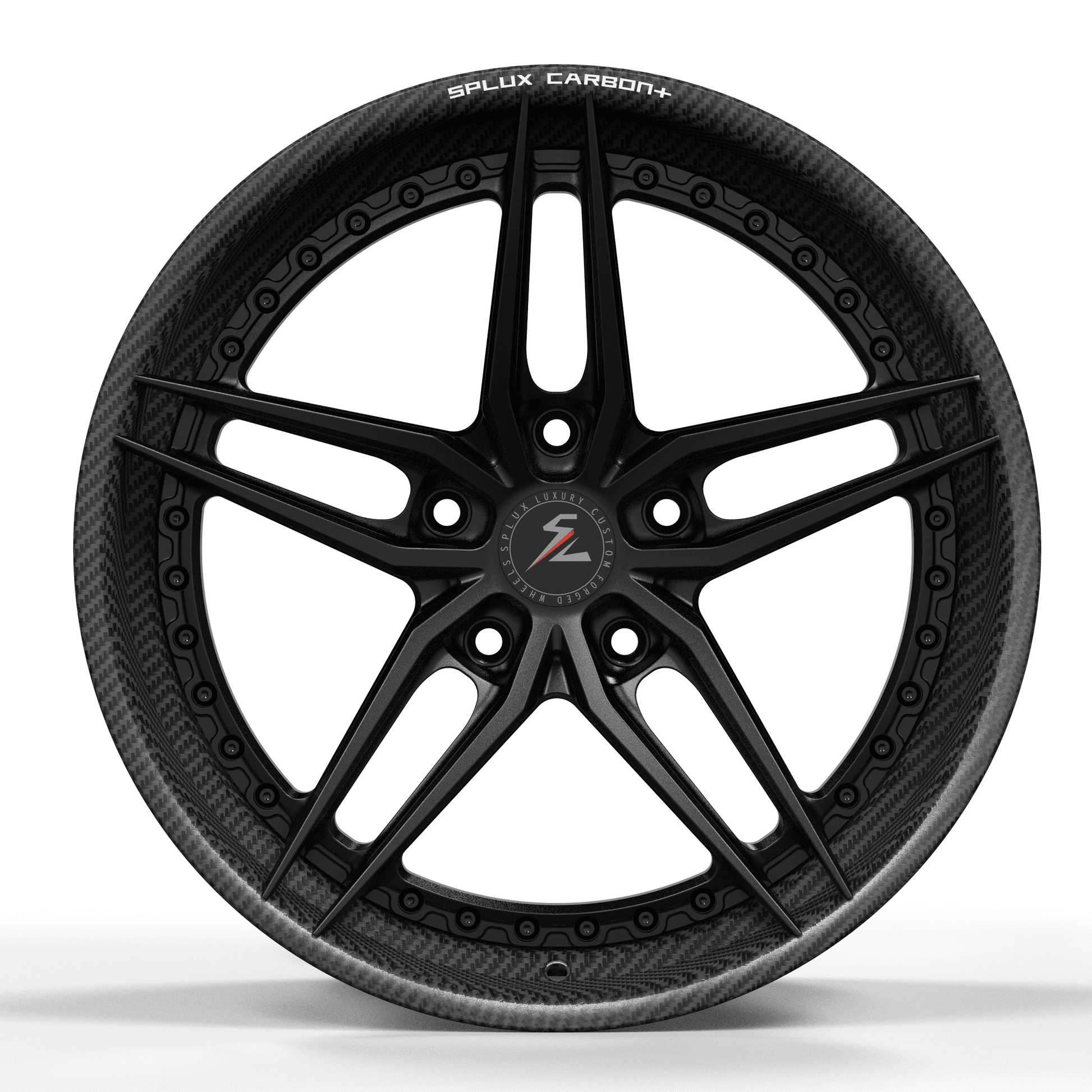RCF-01 satin black carbon fiber forged wheels for Mustang - 2-piece alloys