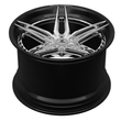 RCF-01 satin black carbon fiber forged wheels for 2022 Ford Mustang - step-lip rims