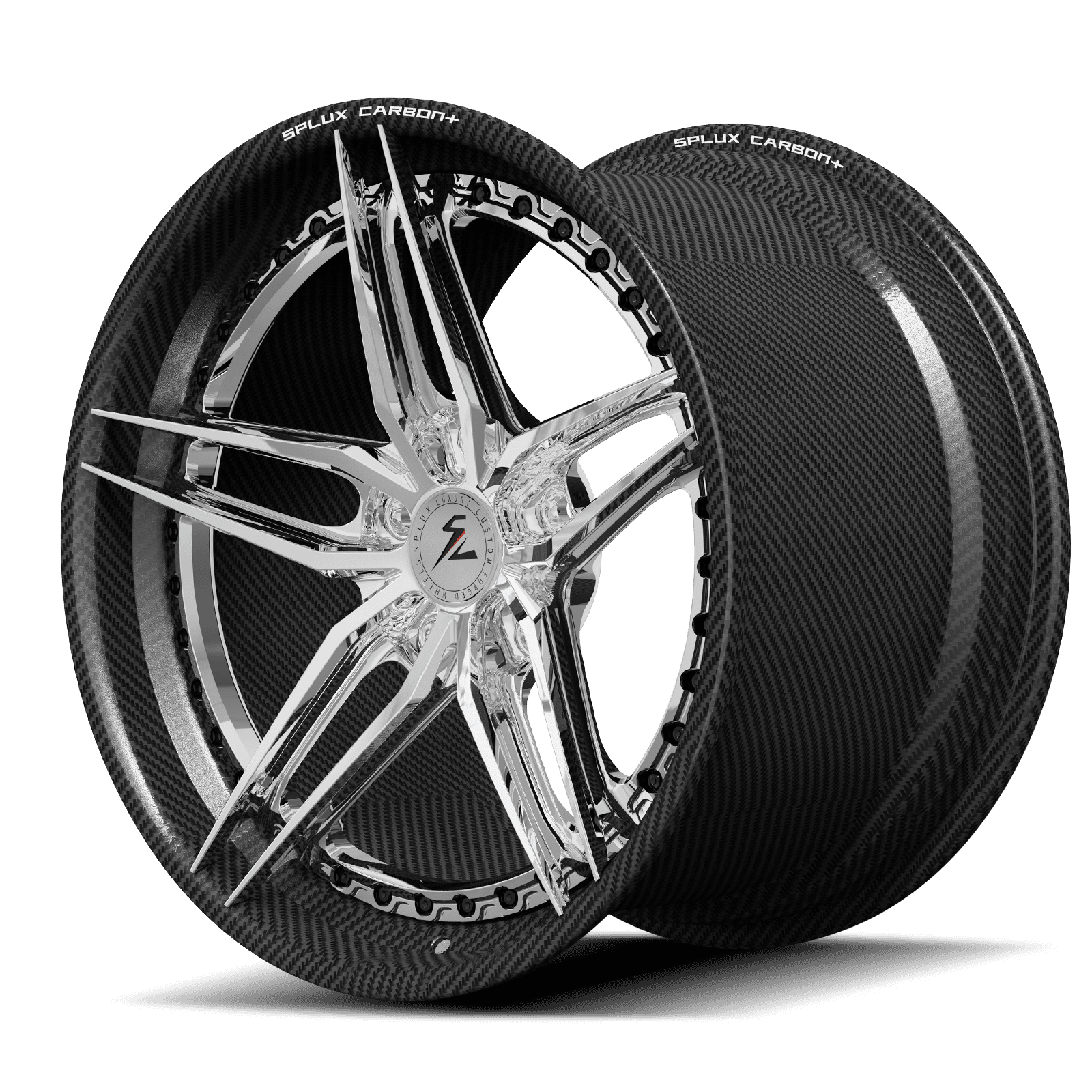 RCF-01 satin black carbon fiber forged wheels for 2022 Ford Mustang - aftermarket rims