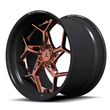 RCF-02 polished rose gold carbon fiber forged wheels - custom aftermarket rims