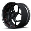 RCF-02 satin black carbon fiber forged wheels - custom aftermarket rims