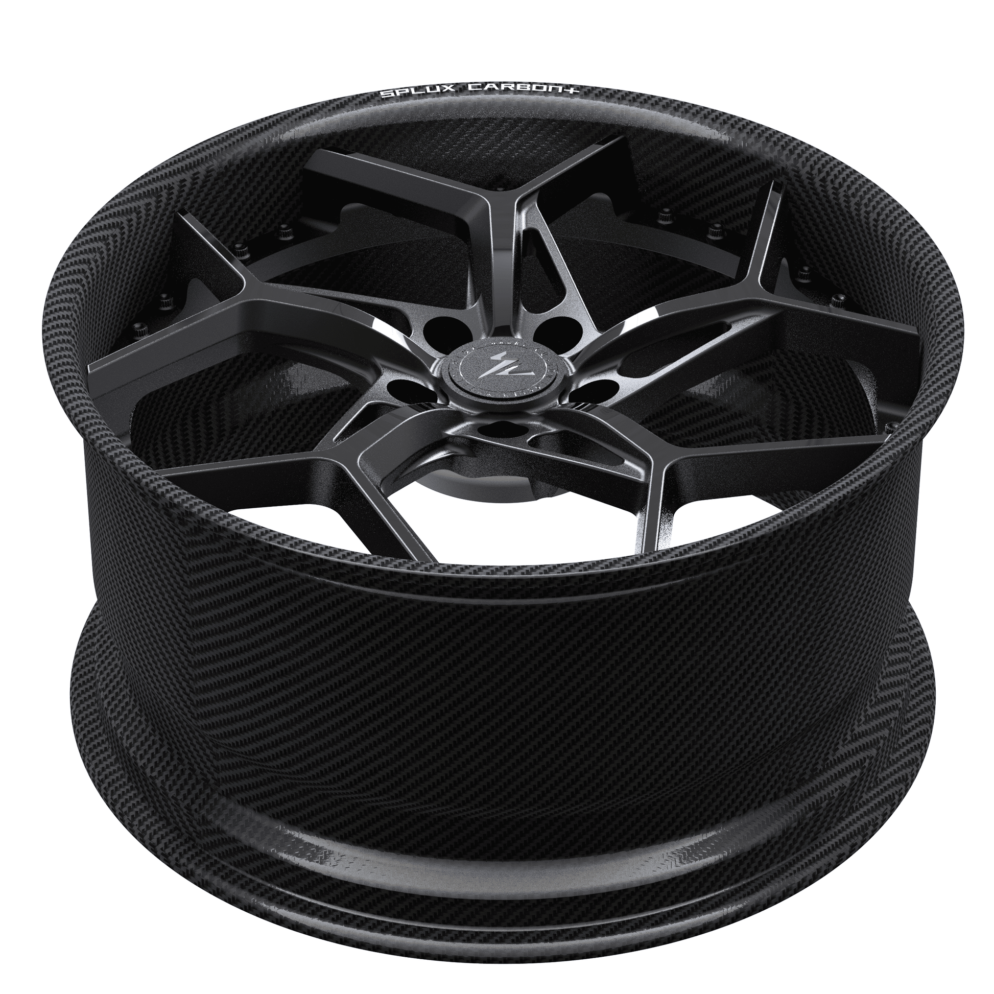 RCF-02 satin black carbon fiber forged wheels for Corvette - lightweight custom rims