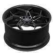 RCF-02 satin black carbon fiber forged wheels - custom aftermarket rims