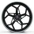 RCF-02 satin black carbon fiber forged wheels - custom aftermarket rims