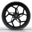 RCF-02 satin black carbon fiber forged wheels - custom aftermarket rims