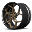 RCF-02 satin bronze carbon fiber forged wheels for BMW 760 xDrive - custom aftermarket rims