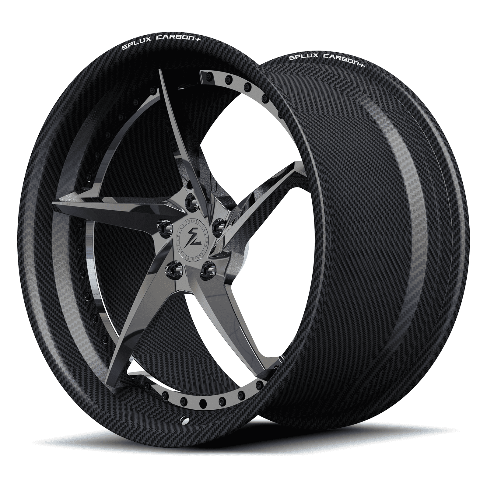RCF-09 chrome carbon fiber deep dish forged wheels for MX-5 - custom aftermarket alloys