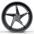 RCF-09 chrome carbon fiber deep dish forged wheels for Mazda MX-5 - step-lip rims