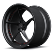 RCF-09 matte black matte red carbon fiber deep dish forged wheels for MX-5 - custom alloys
