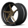 RCF-09 matte bronze carbon fiber deep dish forged wheels for Mazda MX-5 - lightweight rims