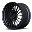 RCF-06 real carbon fiber forged matte black directional multi-spoke step lip wheels for Corvette C8 Z06 — face view