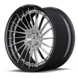 RCF-06 real carbon fiber forged polish directional multi-spoke wheels for Corvette C8 Z06 — spoke detail