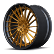 RCF-06 real carbon fiber forged transparent bronze directional step lip rims for Corvette C8 Z06 — profile view