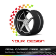 RCF-09 carbon fiber deep dish 5-spoke step-lip forged wheels - lightweight alloys