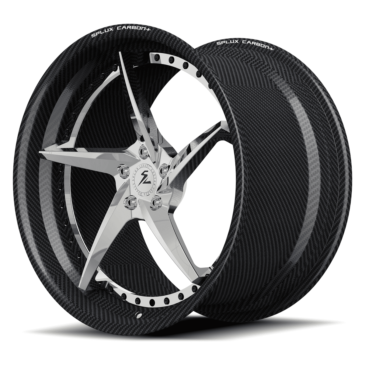 RCF-09 polished carbon fiber deep dish forged wheels for MX-5 - aftermarket custom wheels