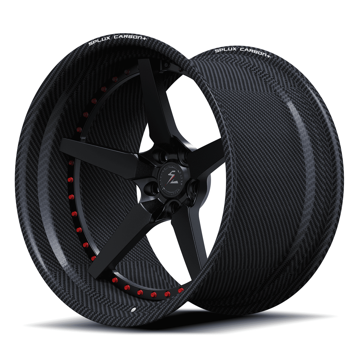 lamborghini huracan carbon fiber wheels style with RCF-12 real carbon deep dish setup