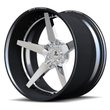 real carbon fiber 5 spoke wheels RCF-12 with deep lip and premium finish