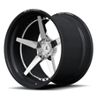 real carbon fiber 5 spoke wheels RCF-12 with deep lip and premium finish