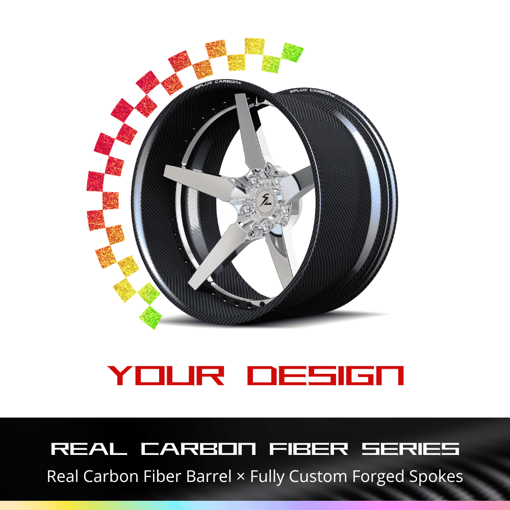 lightweight carbon fiber wheels lamborghini inspired RCF-12 deep dish 5 spoke design