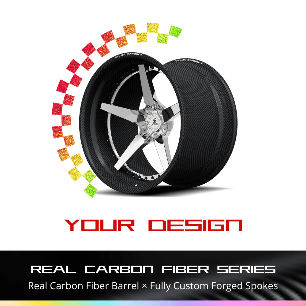 lightweight carbon fiber wheels lamborghini inspired RCF-12 deep dish 5 spoke design