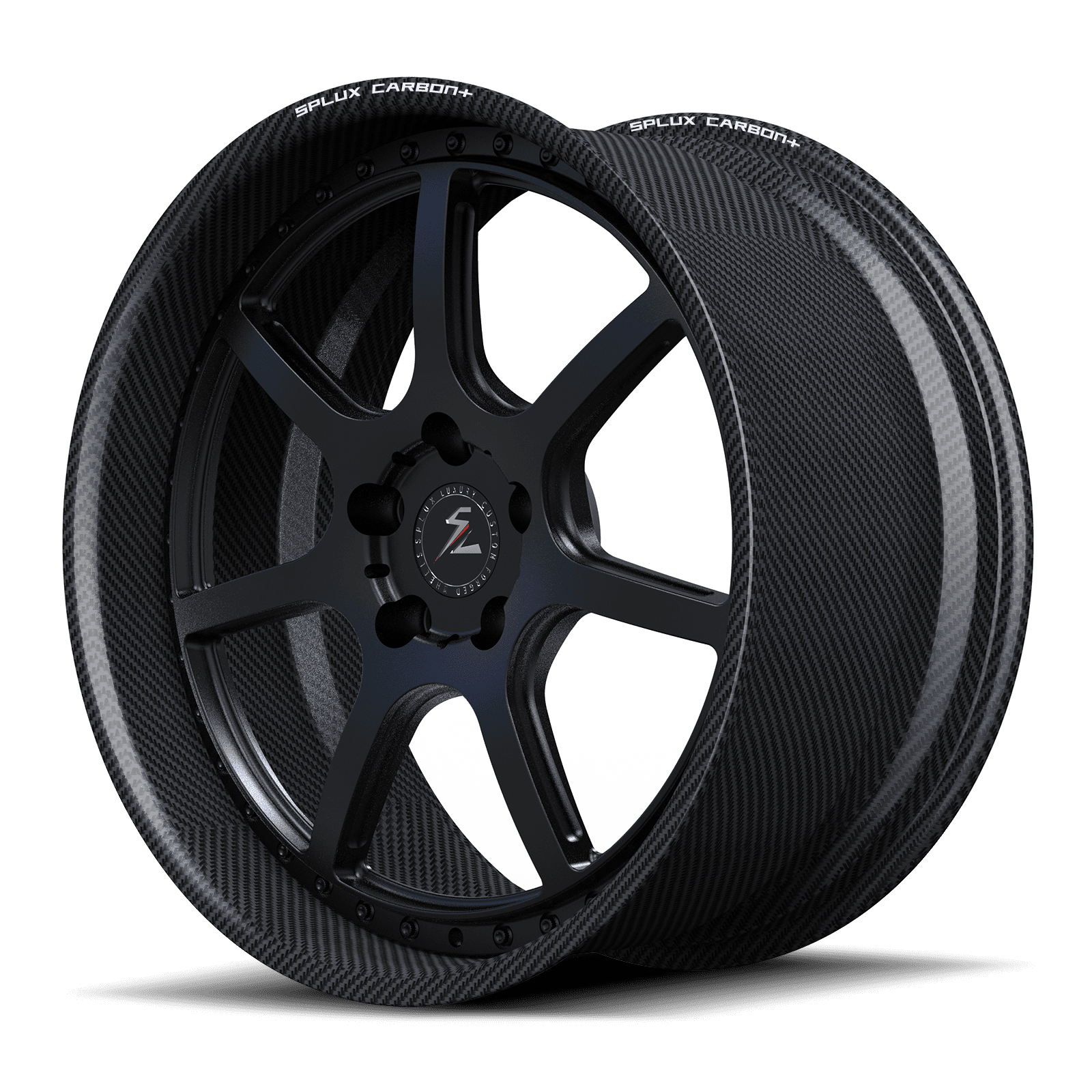 RCF-14 matte black forged wheels for 2015 BMW M4 - deep dish 6-spoke rims