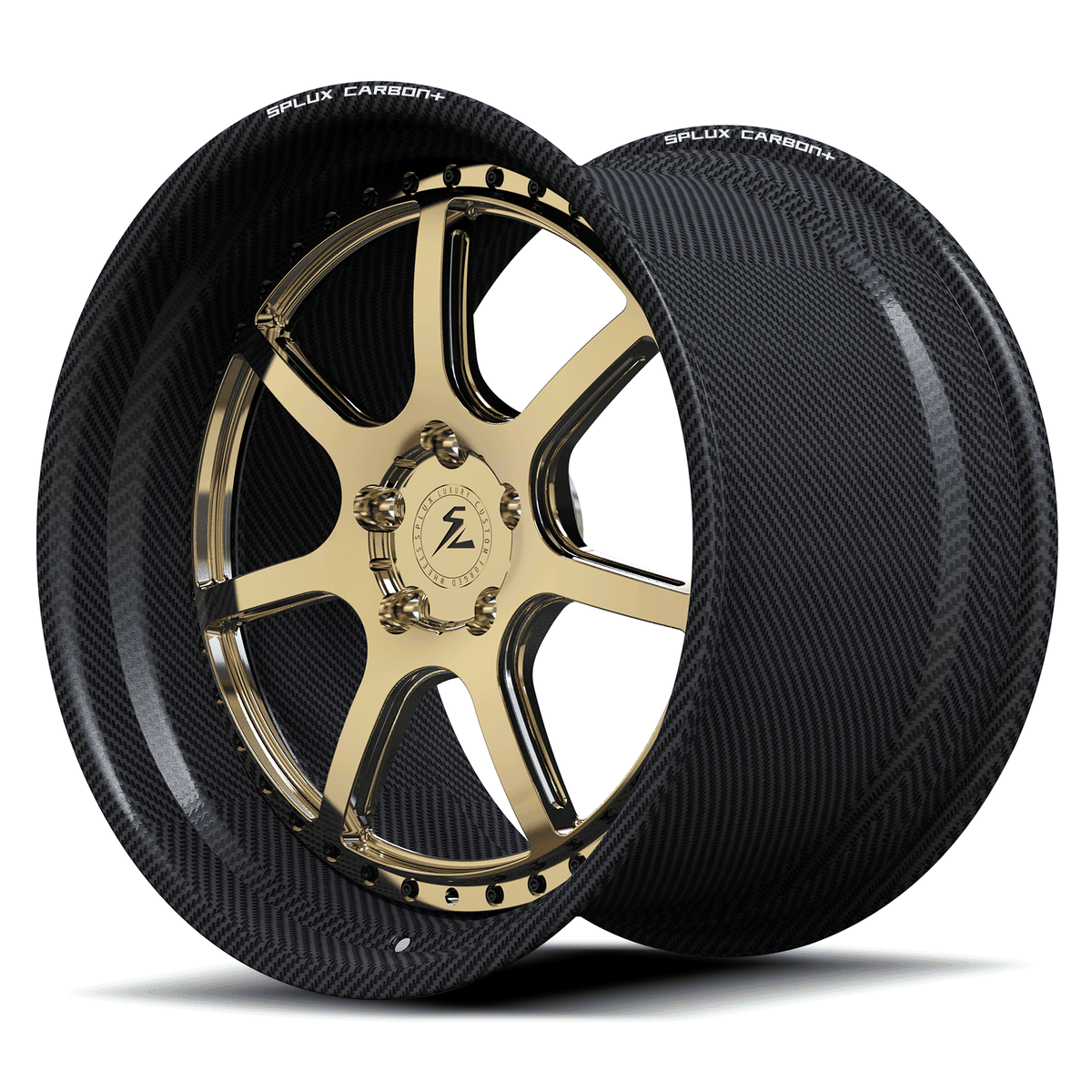 RCF-14 polished frozen gold forged wheels for BMW M4 - luxury 2-piece rims