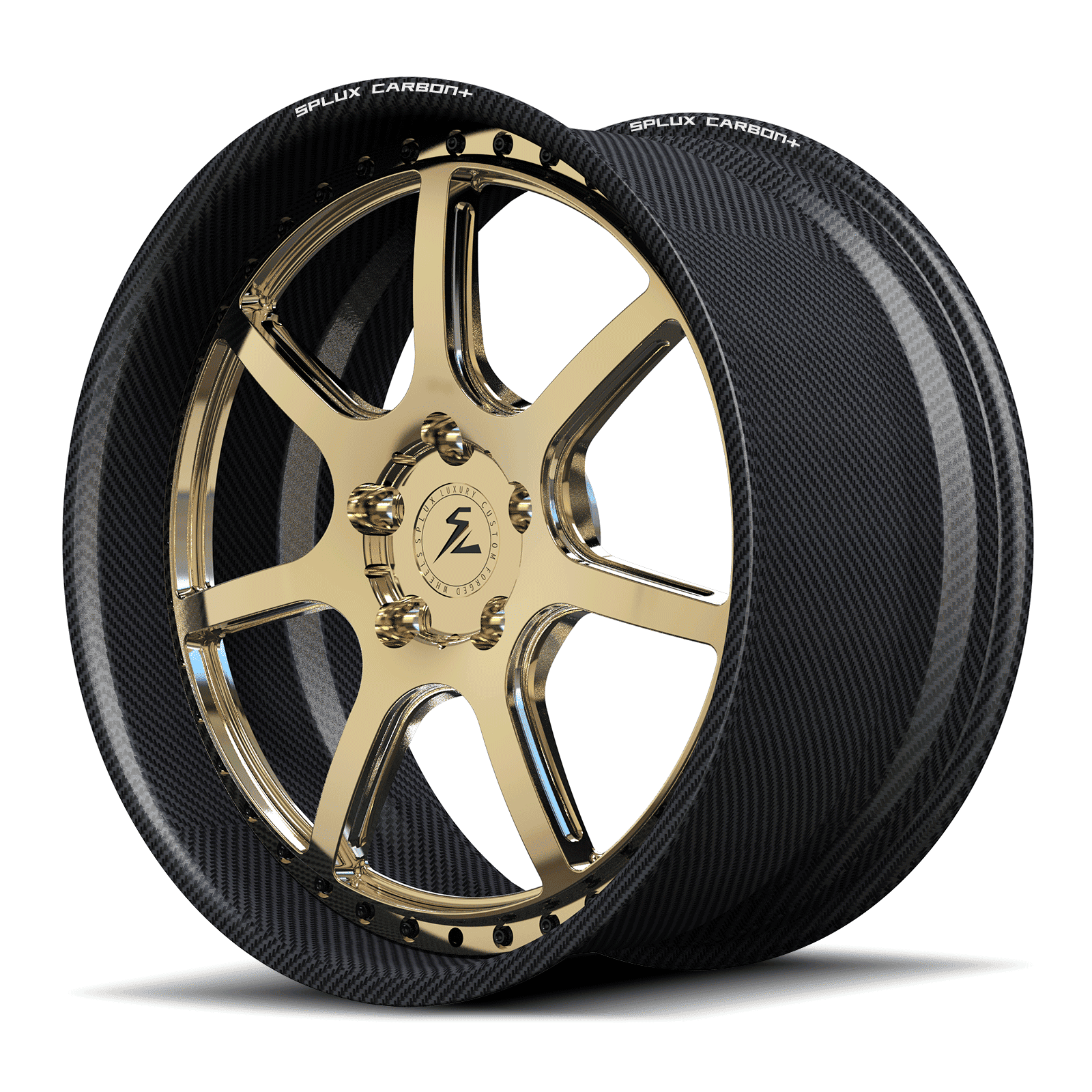 RCF-14 polished frozen gold forged wheels for BMW M4 - luxury 2-piece rims