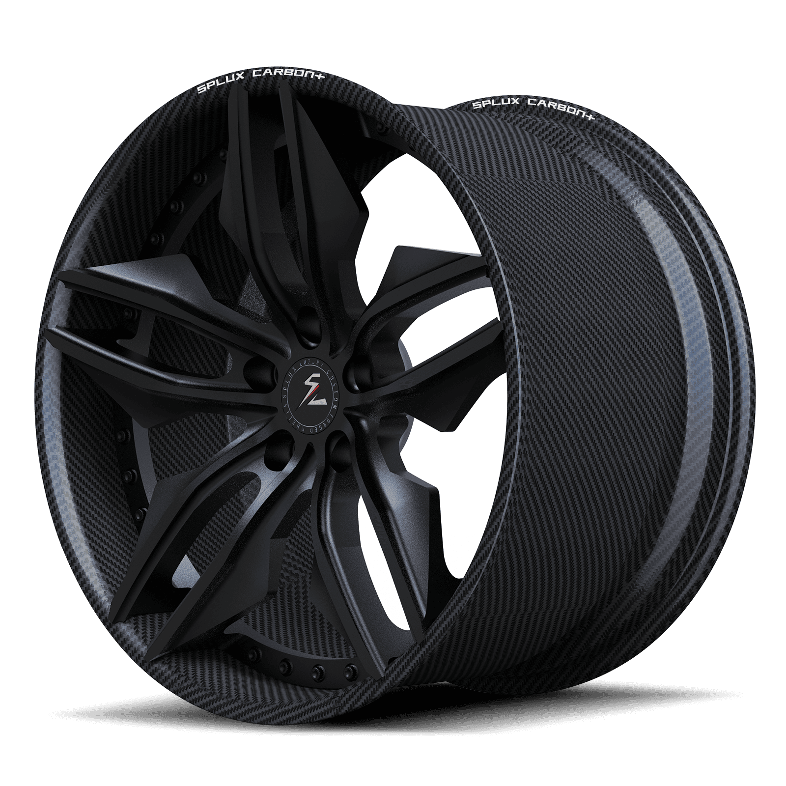 Aggresive Style Rims Real Carbon Fiber Aggressive Wheels: RCF-15 Deep Dish - Splux Luxury Wheels