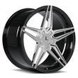 Splux SA-01M 21-inch Tesla Model 3 wheels, custom forged monoblock with grey and black finish, super concave design.
