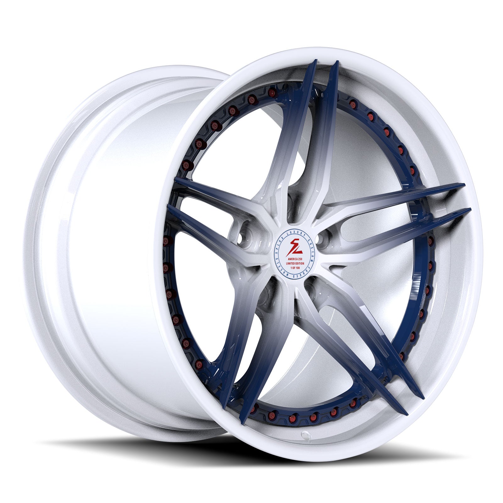 SA-01 red black red limited edition forged wheels for 2026 Ford Mustang - custom alloys