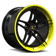 SA-01 black accelerate yellow forged wheels for Charger - aftermarket rims