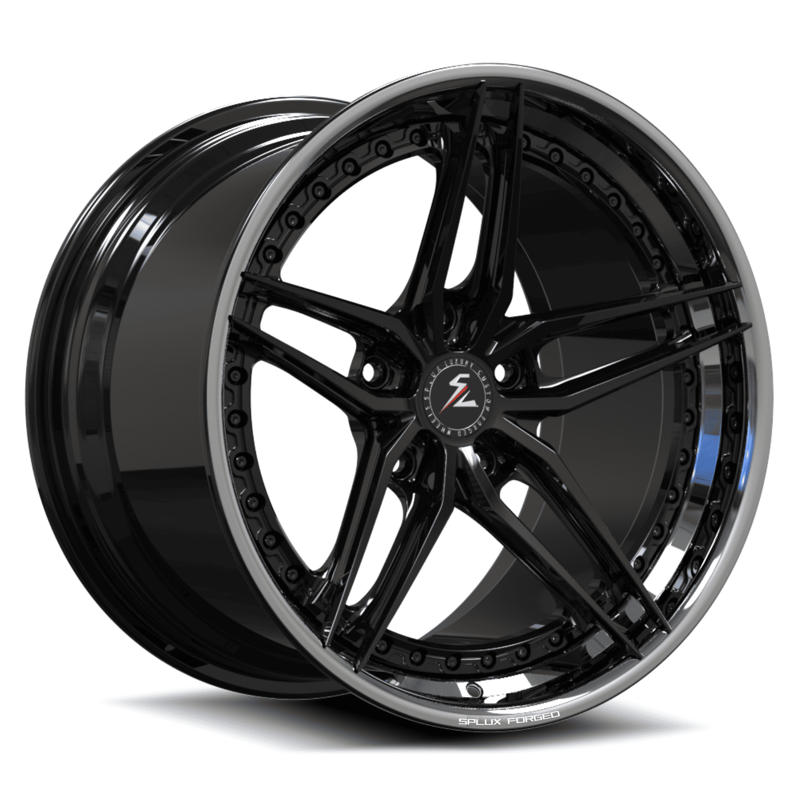 five spoke bmx wheels with chrome lip. customized by oe bolt pattern and center bore. 