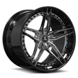 camaro 5 spoke wheels with chrome and black finish. concave and aggressive style.