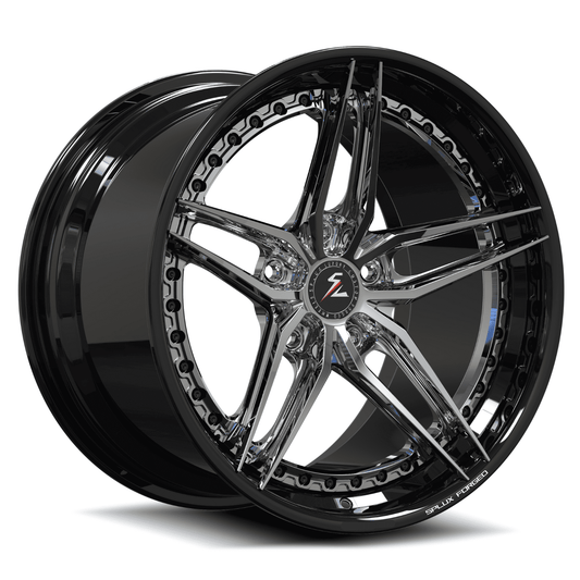 bmw 5 spoke wheels with satin bronze and gloss black finish. gunmetal five spoke truck wheel from splux.