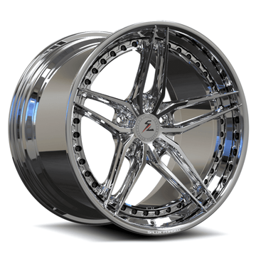 SA-01 Custom 5-Spoke Step Lip Chrome Wheels