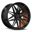 SA-02 black amplify orange forged wheels for Range Rover SVR - lightweight alloys
