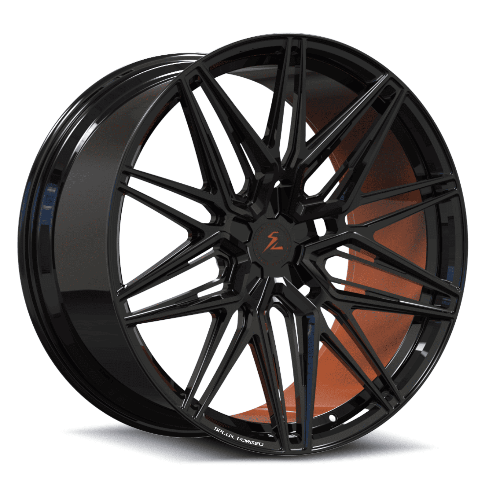 SA-02 black sebring orange forged wheels for Range Rover SVR - monoblock rims