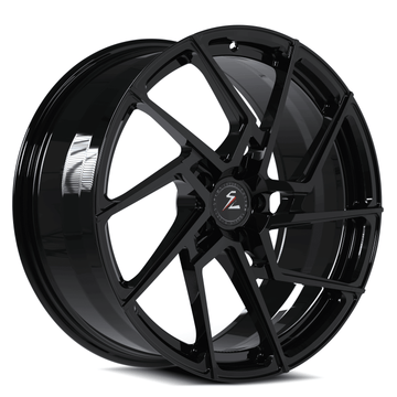 Custom Tesla Model 3 wheels, 18" black turbine aftermarket rims by Splux, SA-03M custom forged monoblock wheels, aggressive design.