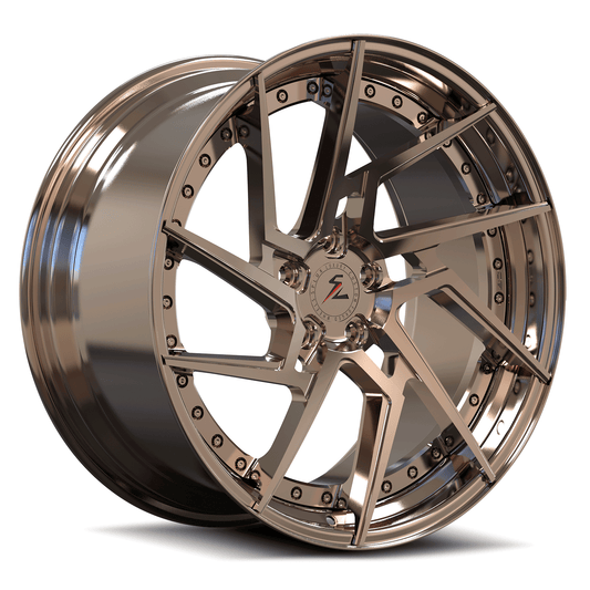 Splux SA-03 black directional custom wheels for LaFerrari with carbon fiber accents.
