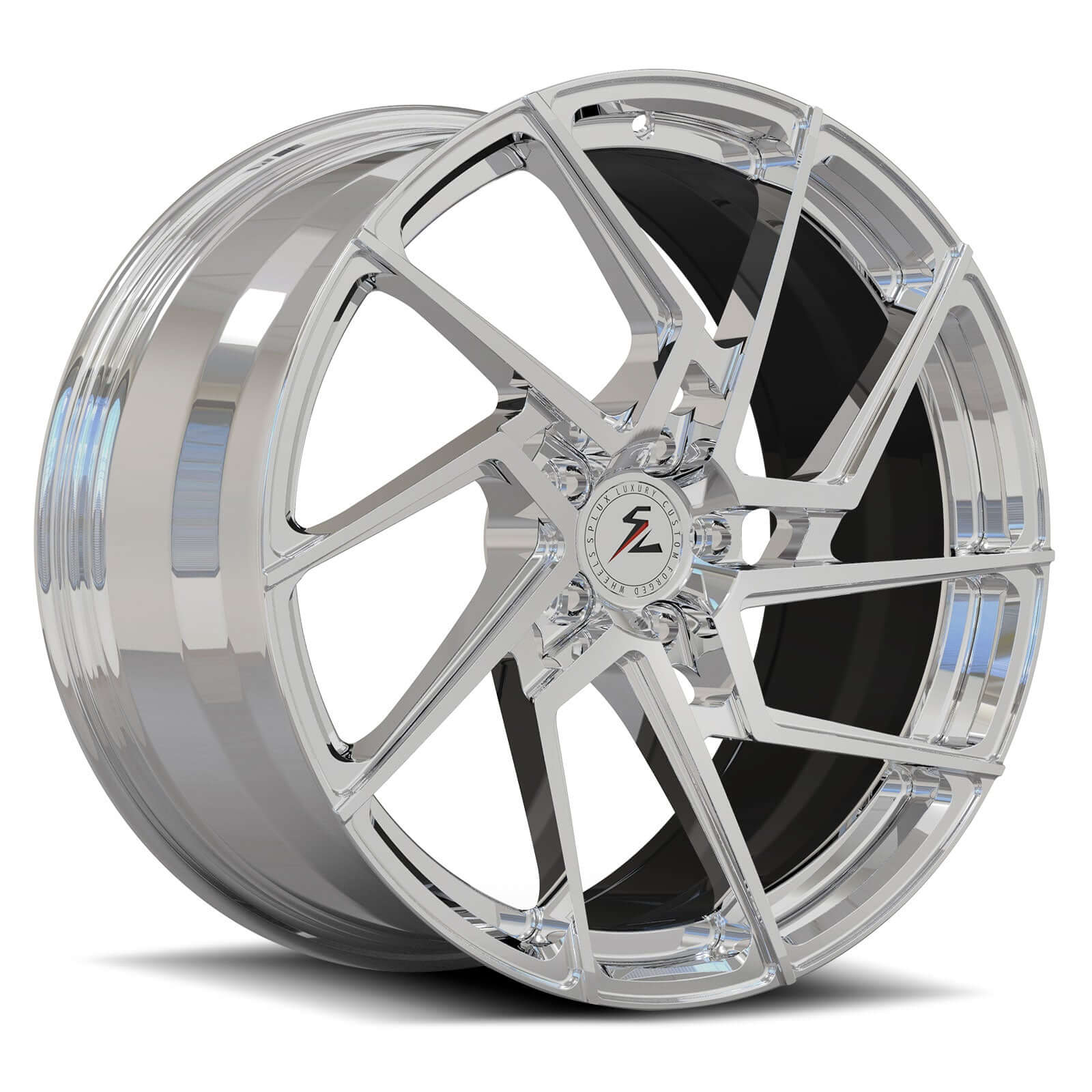 Rims for Tesla Model 3,custom silver aftermarket wheels 19-inch by Splux, SA-03M forged monoblock wheels, aggressive design.