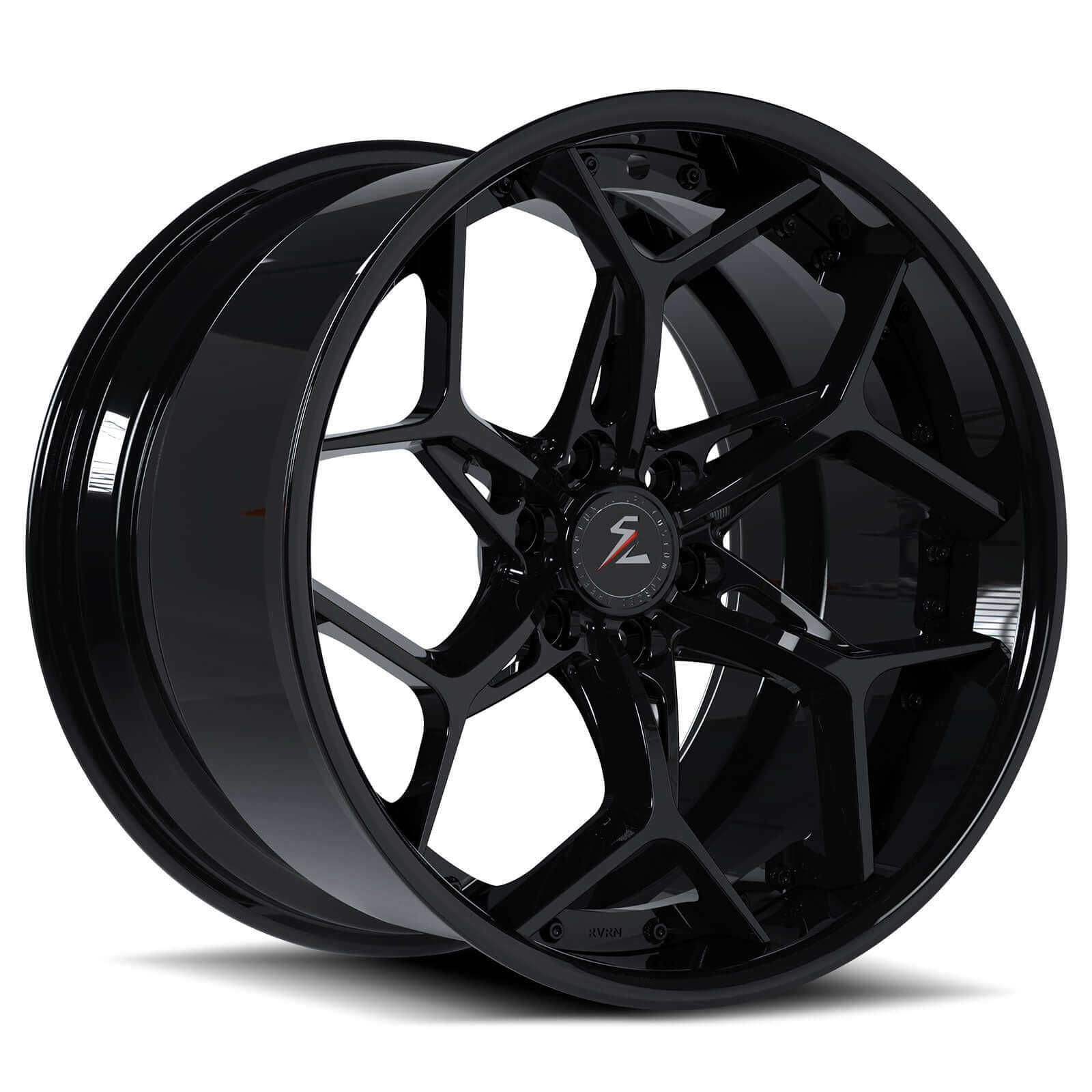 SA-05 forged 2-piece aggressive gloss black wheels for Lotus Elise — on-car profile