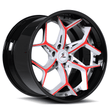 Lotus Evora aftermarket parts, lightweight custom forged rims, white, red, by Splux.
